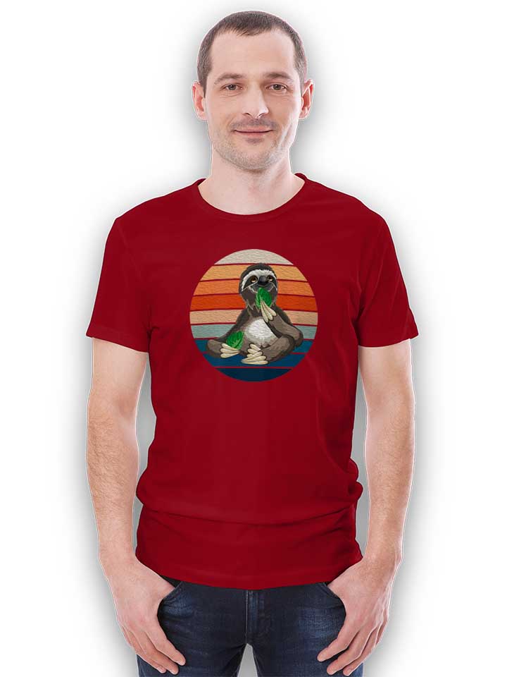sloth-snack-t-shirt bordeaux 2