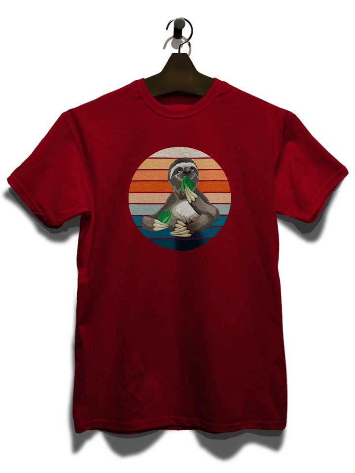 sloth-snack-t-shirt bordeaux 3