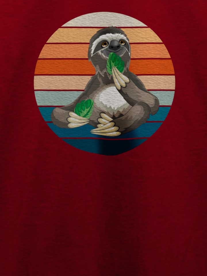 sloth-snack-t-shirt bordeaux 4