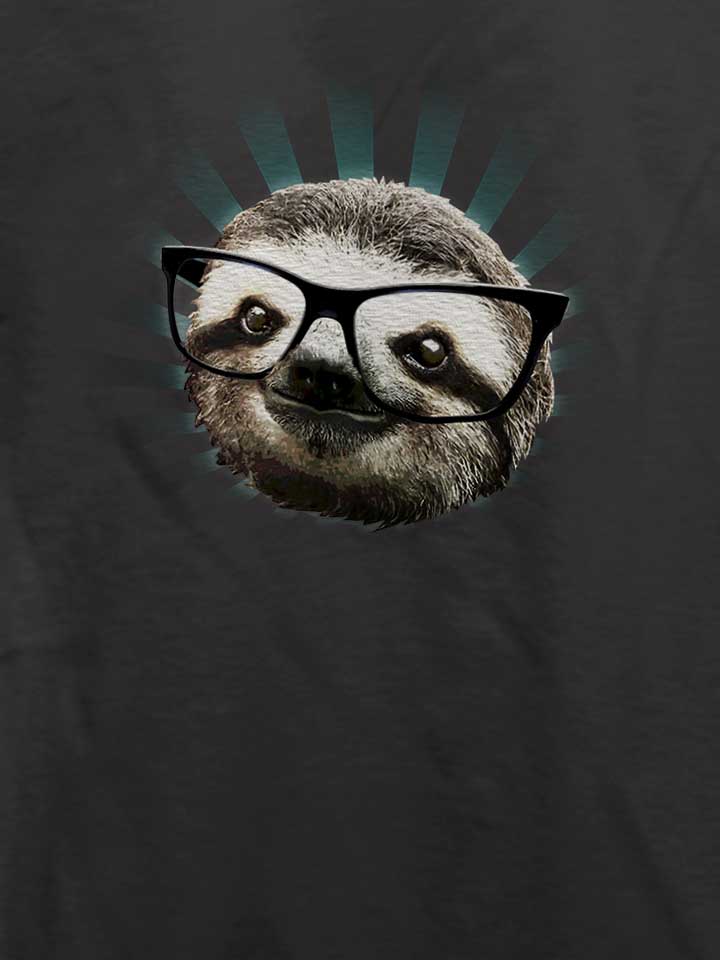 sloth-with-glasses-t-shirt dunkelgrau 4