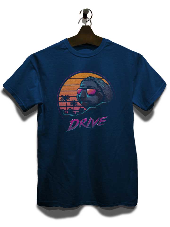slow-driver-sloth-t-shirt dunkelblau 3
