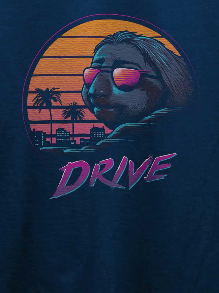slow-driver-sloth-t-shirt dunkelblau 4
