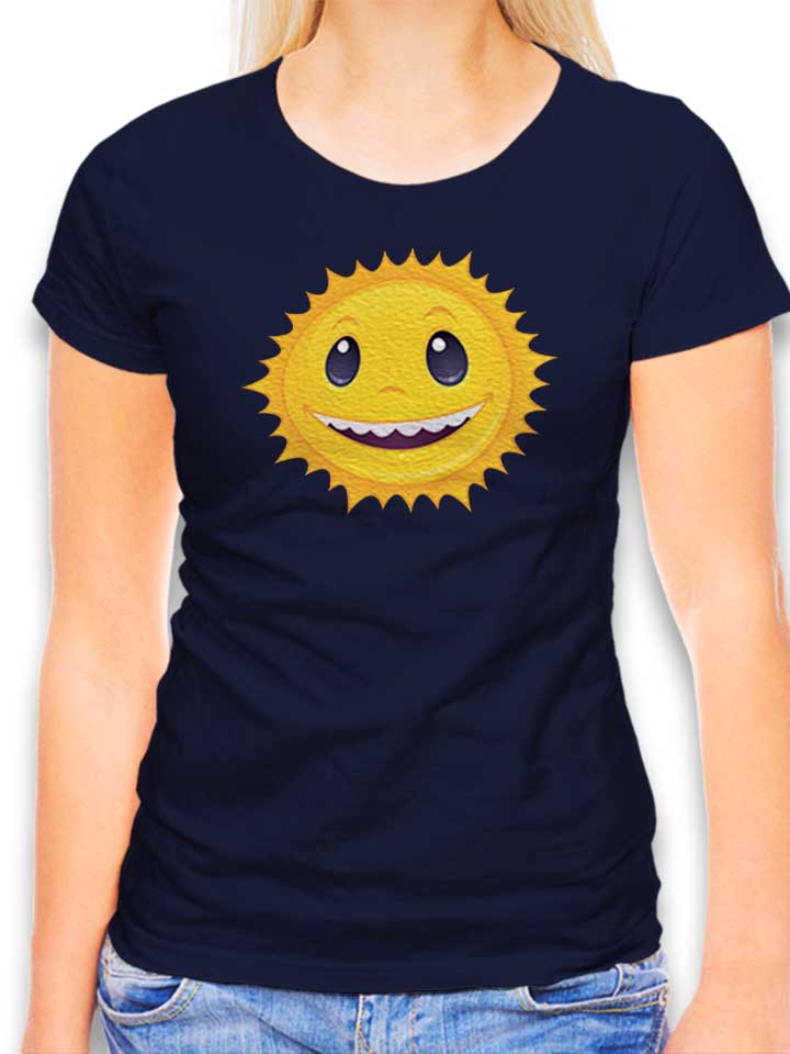 smiley-sun-damen-t-shirt dunkelblau 1