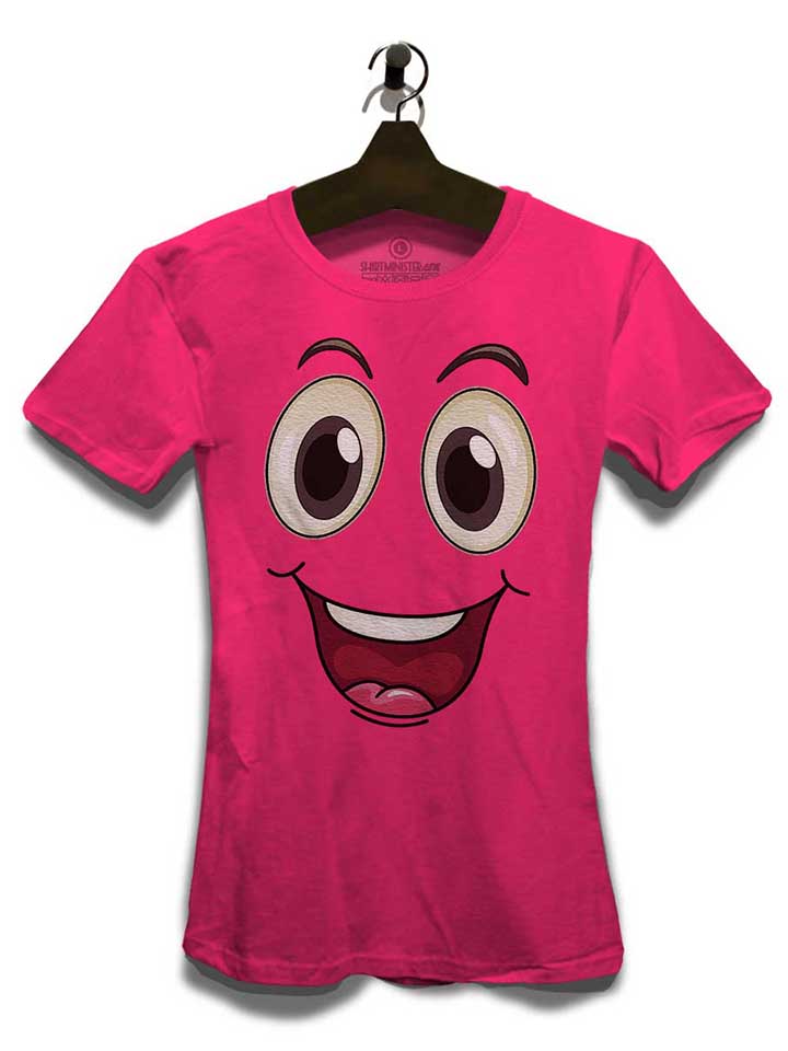 smiling-face-damen-t-shirt fuchsia 3