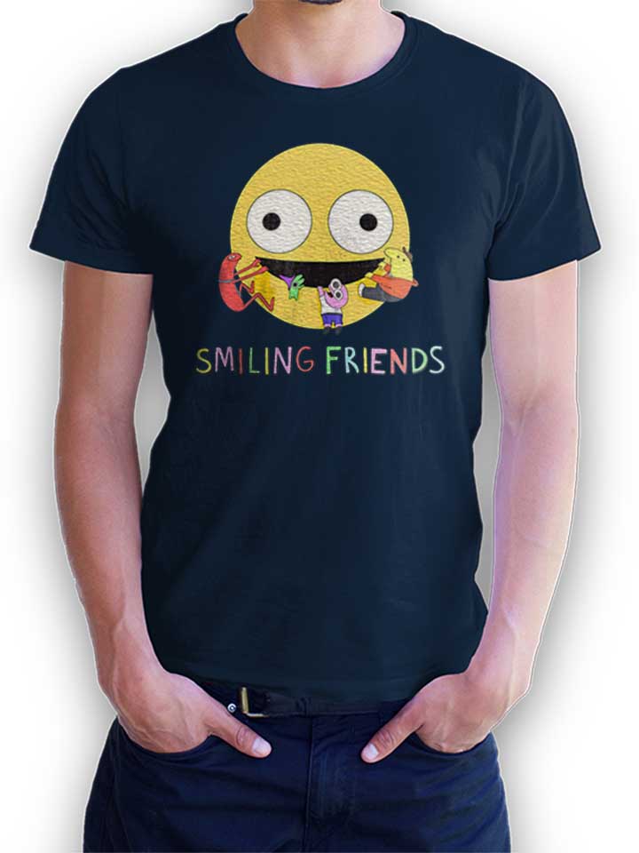 Smiling Friends Logo T-Shirt navy L