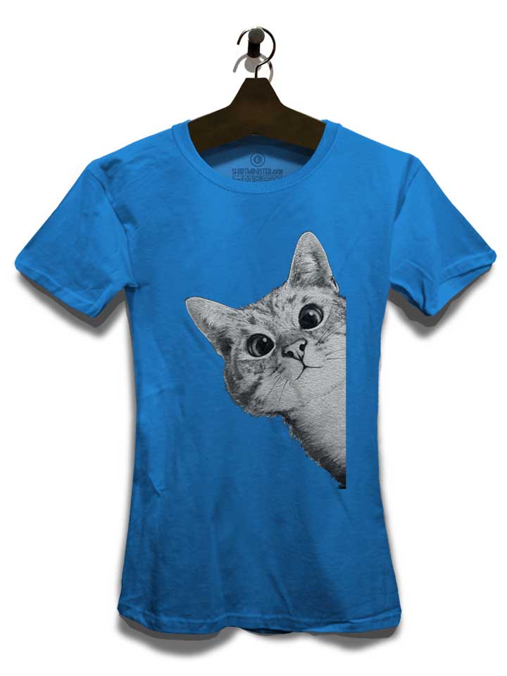 sneaky-cat-damen-t-shirt royal 3