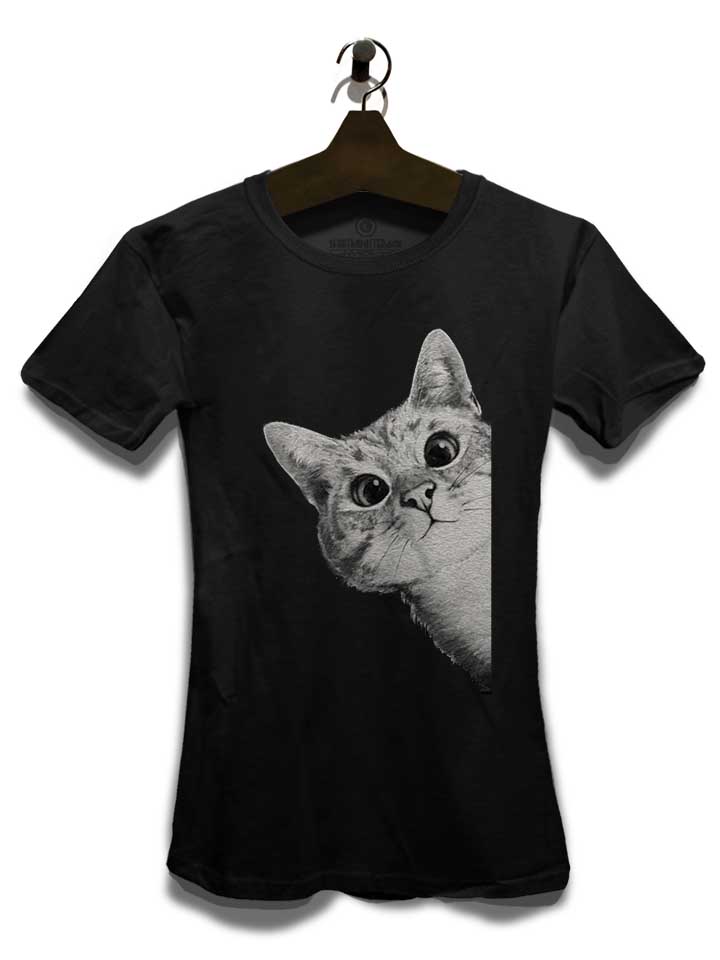sneaky-cat-damen-t-shirt schwarz 3
