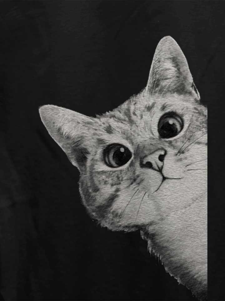 sneaky-cat-damen-t-shirt schwarz 4