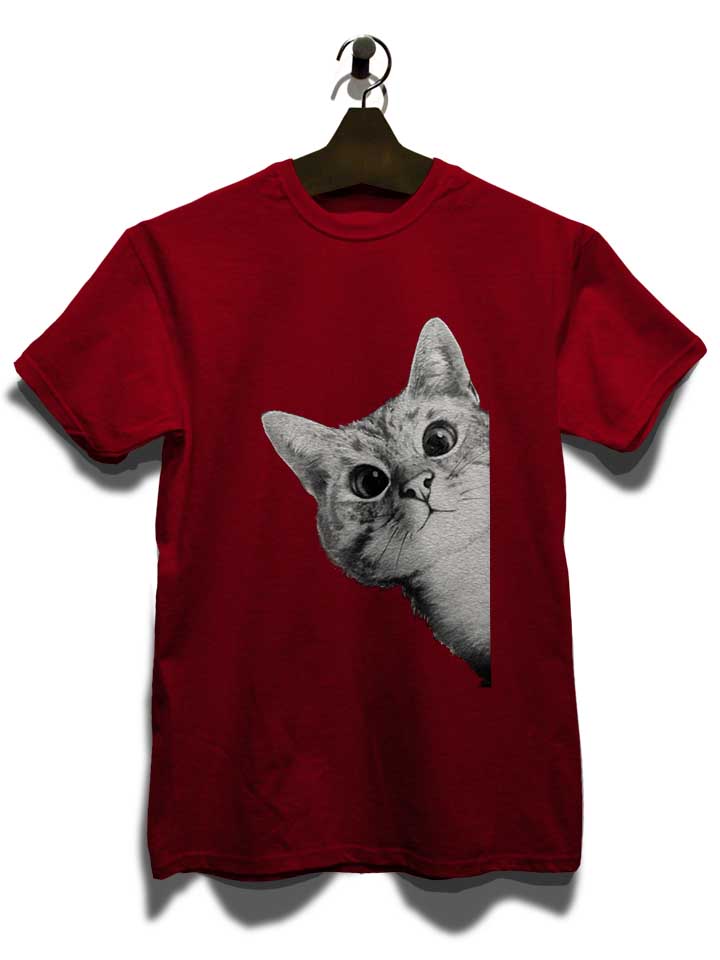 sneaky-cat-t-shirt bordeaux 3