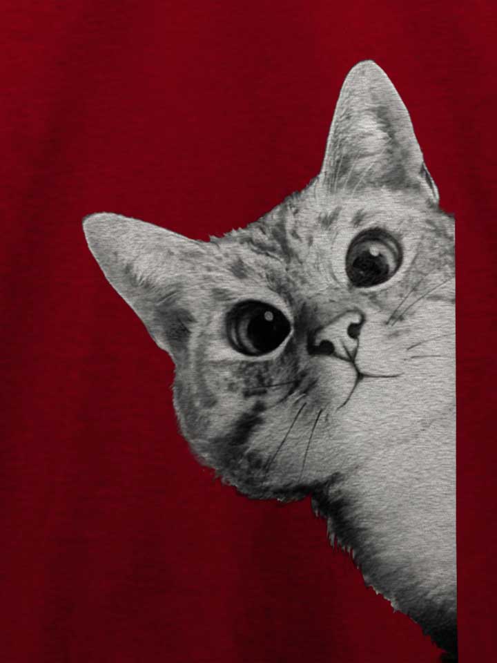 sneaky-cat-t-shirt bordeaux 4