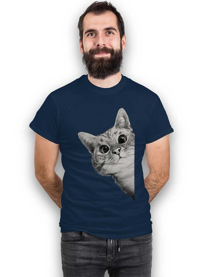 sneaky-cat-t-shirt dunkelblau 2