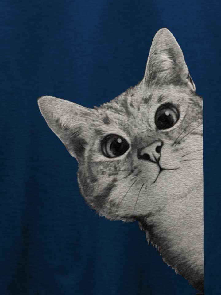 sneaky-cat-t-shirt dunkelblau 4