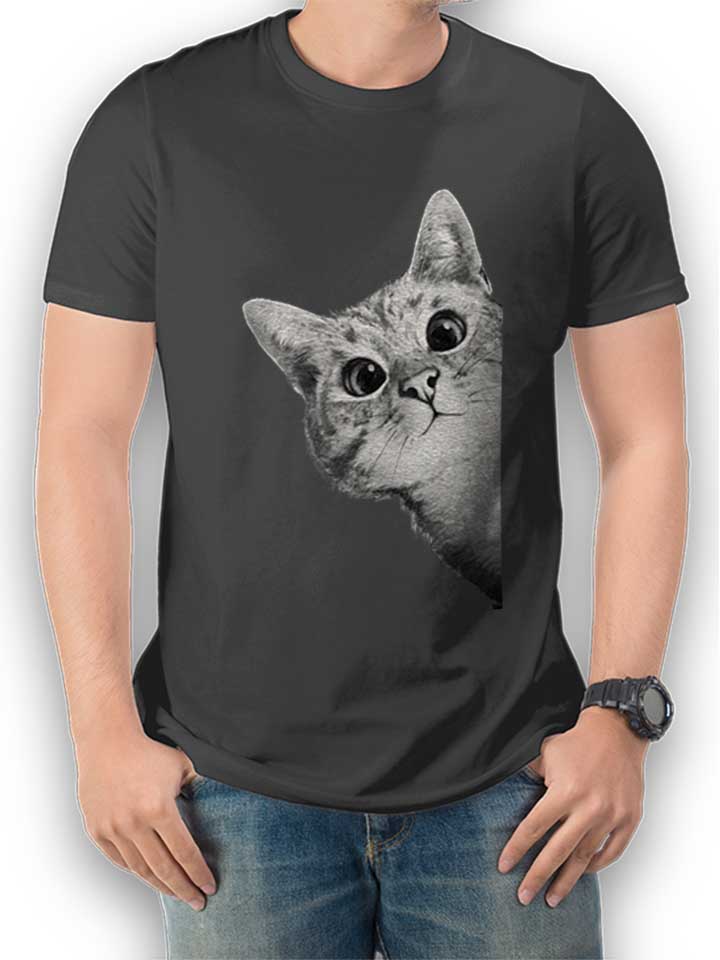Sneaky Cat T-Shirt gris-fonc L