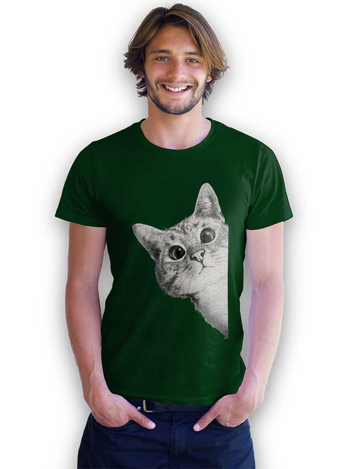 sneaky-cat-t-shirt dunkelgruen 2