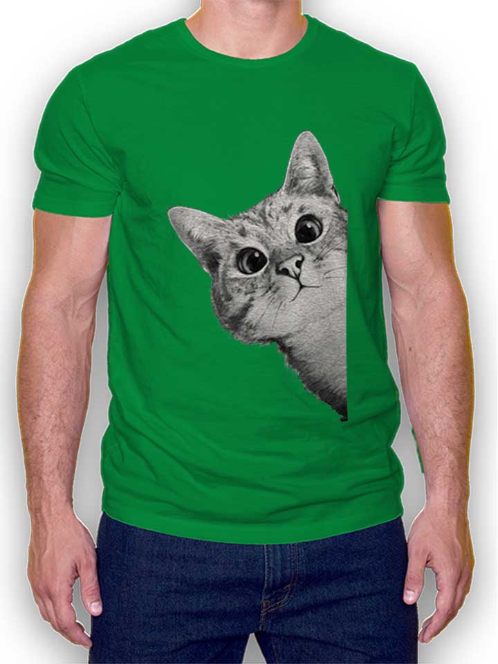 Sneaky Cat T-Shirt gruen L