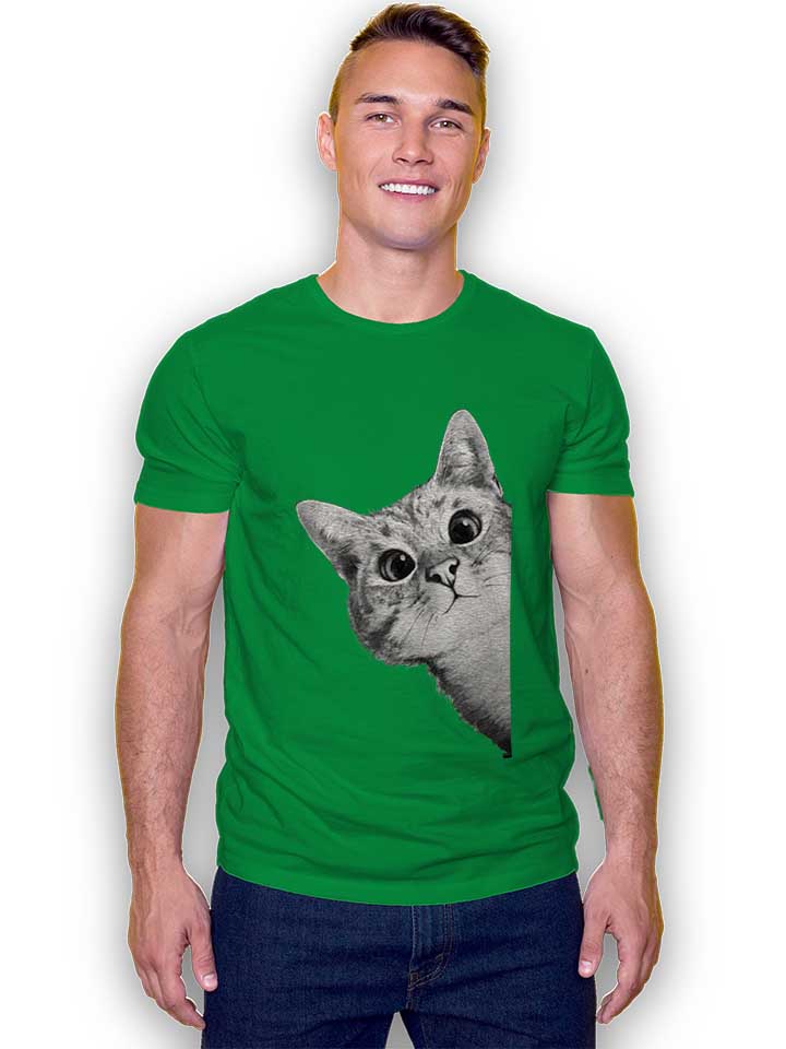 sneaky-cat-t-shirt gruen 2