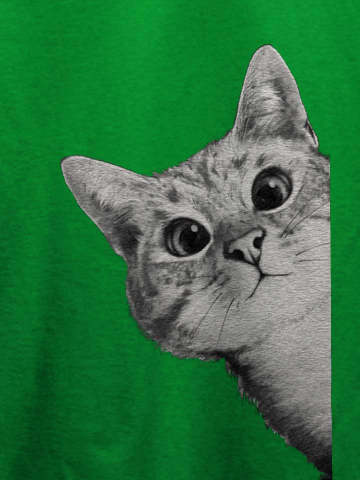 sneaky-cat-t-shirt gruen 4