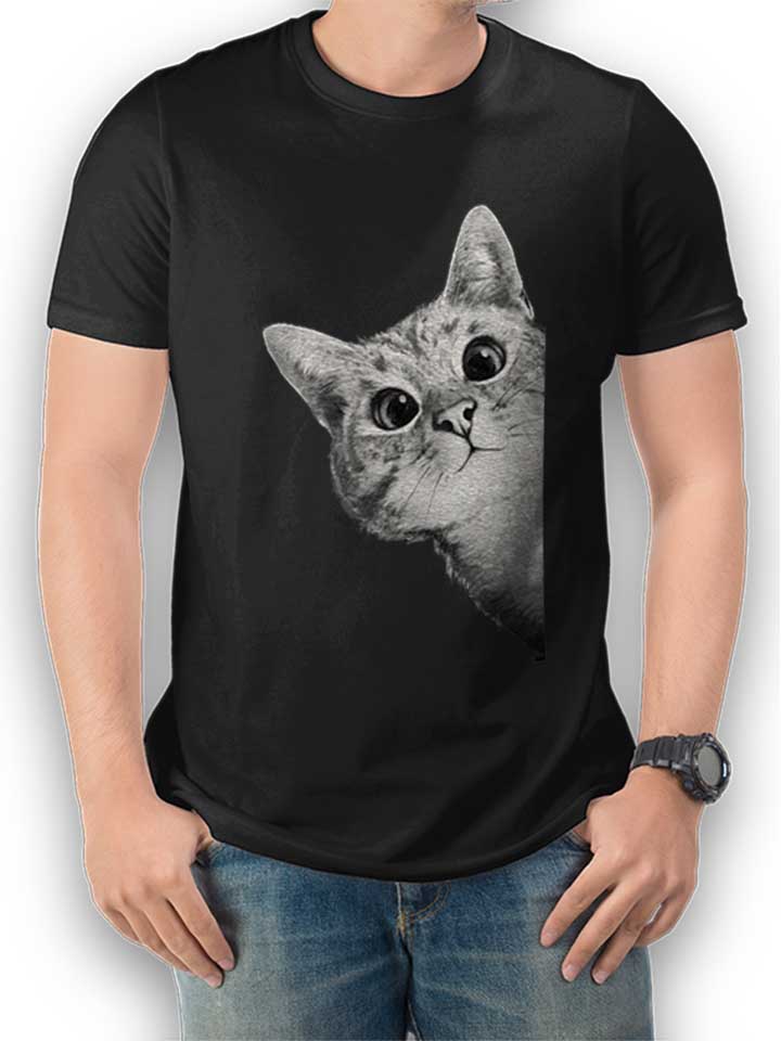 Sneaky Cat T-Shirt schwarz L