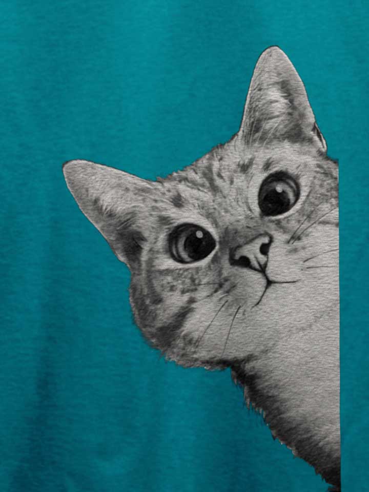 sneaky-cat-t-shirt tuerkis 4