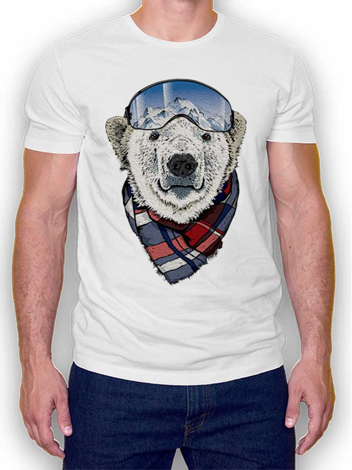 snowboard-bear-t-shirt weiss 1