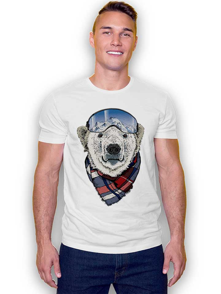 snowboard-bear-t-shirt weiss 2
