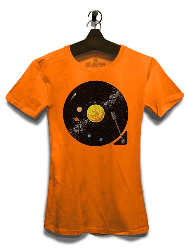 solar-system-vinyl-record-damen-t-shirt orange 3