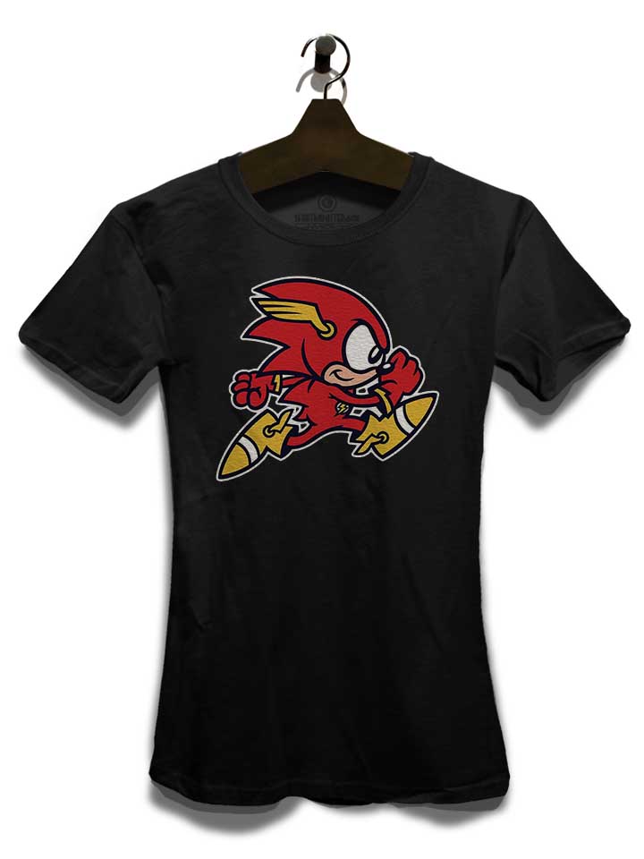 sonic-flash-damen-t-shirt schwarz 3