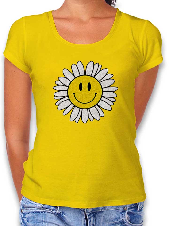 sonnenblumen-smiley-damen-t-shirt gelb 1