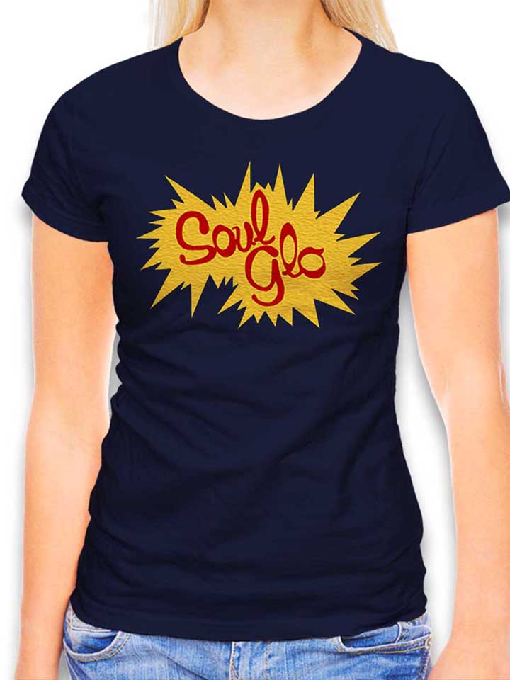Soul Glo Logo Damen T-Shirt dunkelblau L