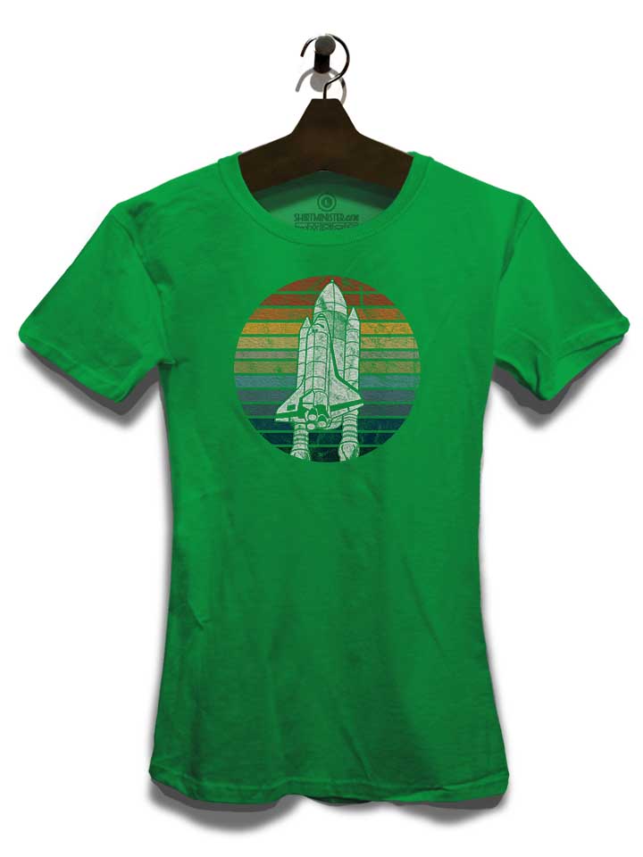 space-astronaut-retro-spaceship-damen-t-shirt gruen 3