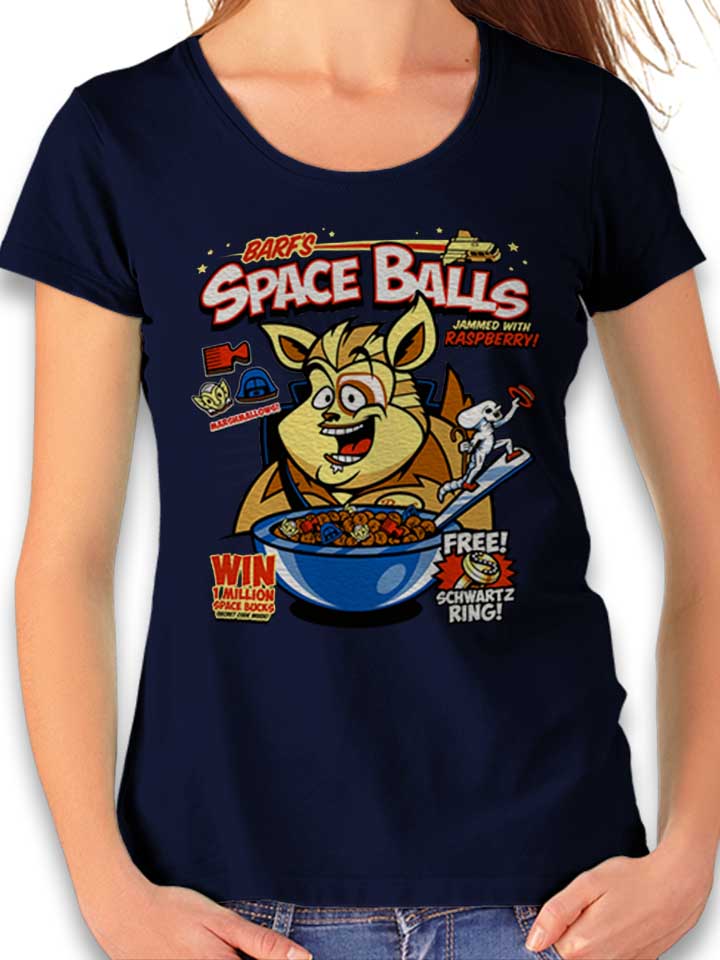 Space Balls Cereals Camiseta Mujer azul-marino L