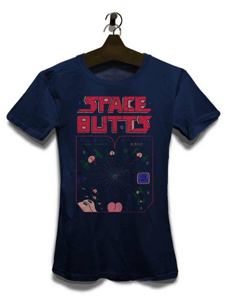 space-butts-damen-t-shirt dunkelblau 3