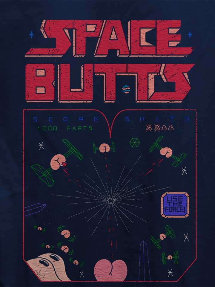 space-butts-damen-t-shirt dunkelblau 4