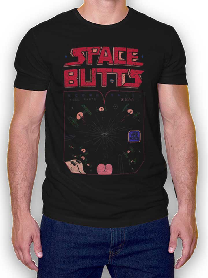 Space Butts T-Shirt schwarz L
