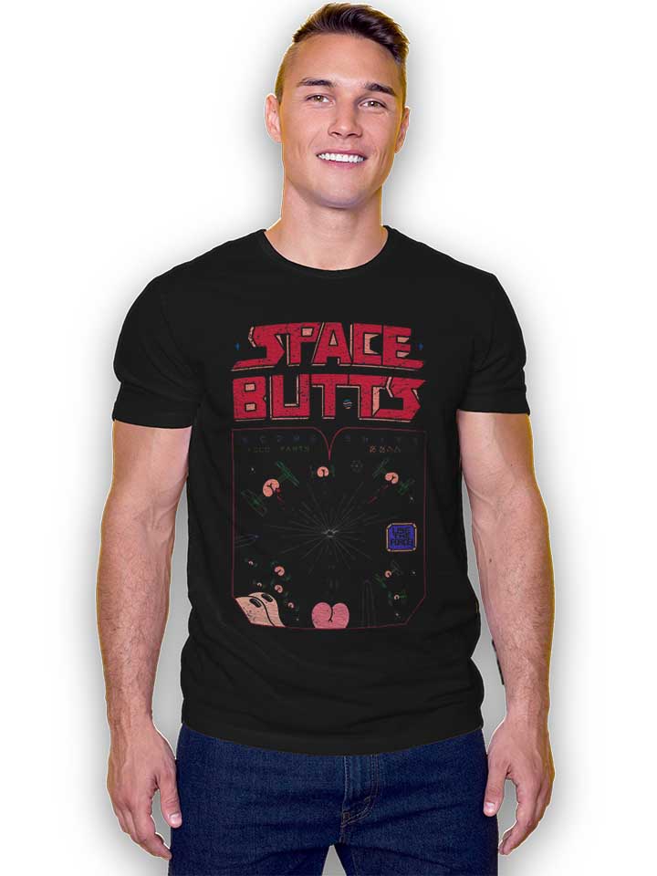 space-butts-t-shirt schwarz 2