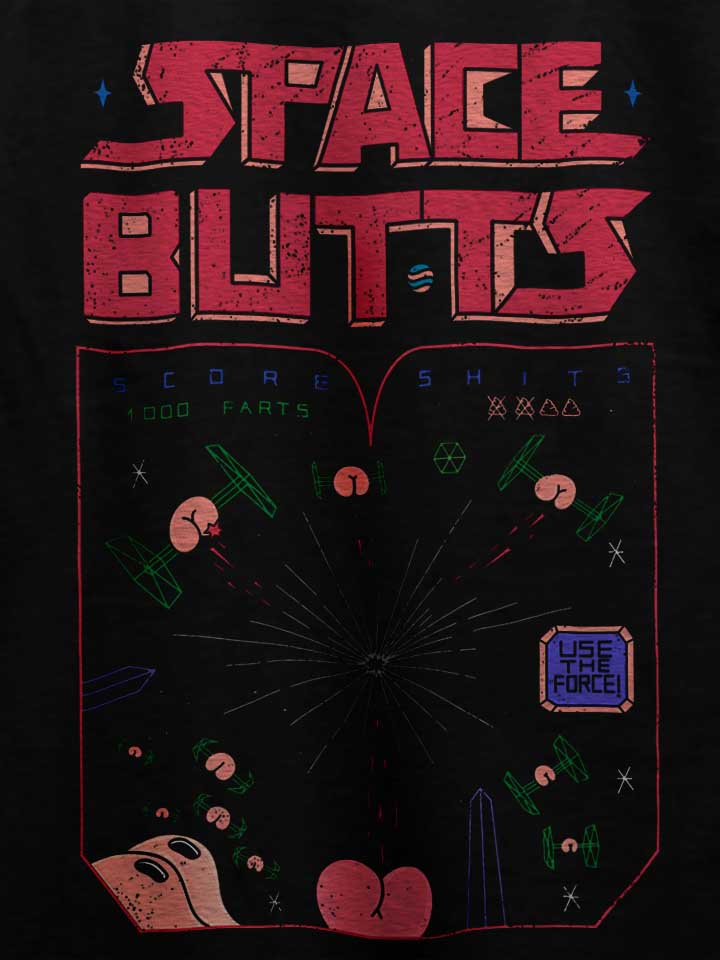 space-butts-t-shirt schwarz 4