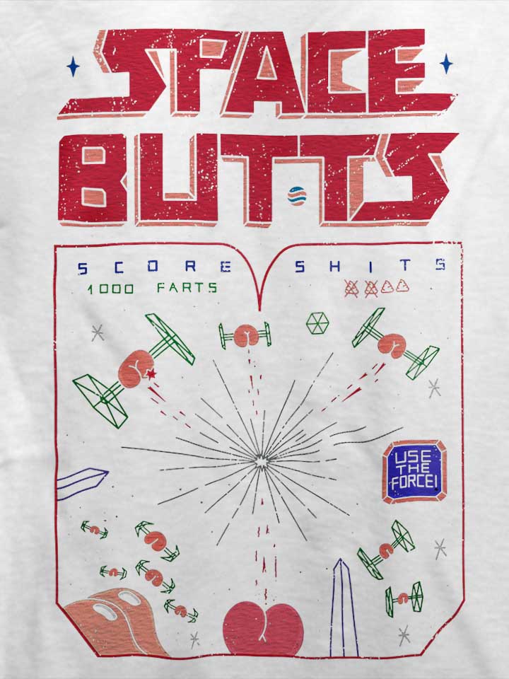 space-butts-t-shirt weiss 4