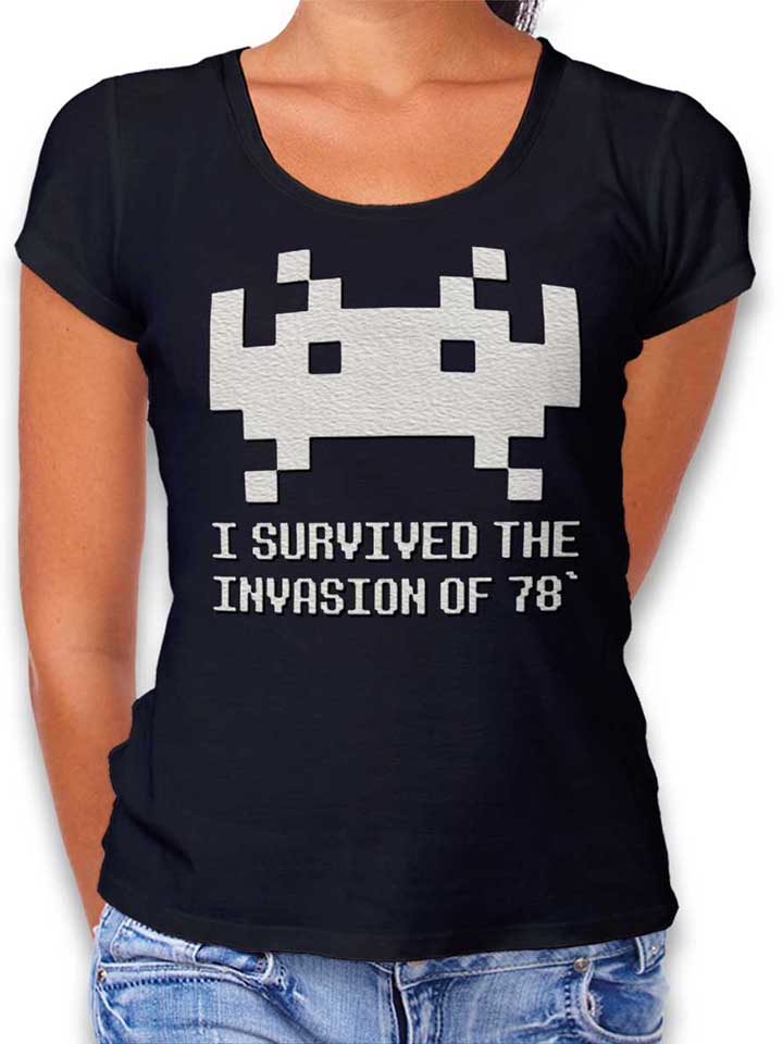 Space Invader 78 Damen T-Shirt schwarz L