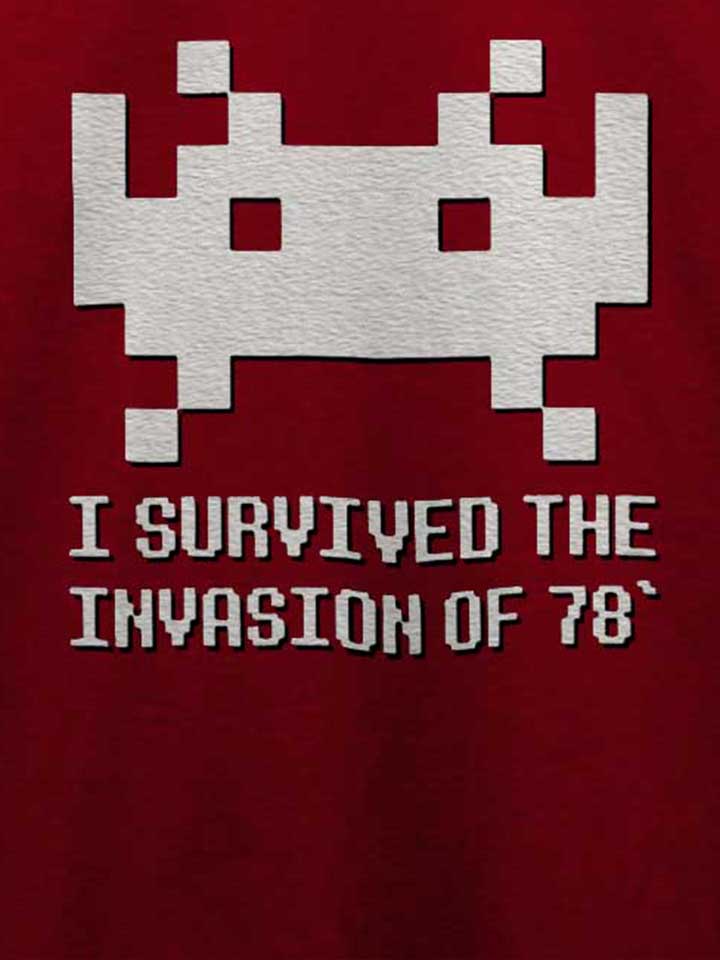 space-invader-78-t-shirt bordeaux 4
