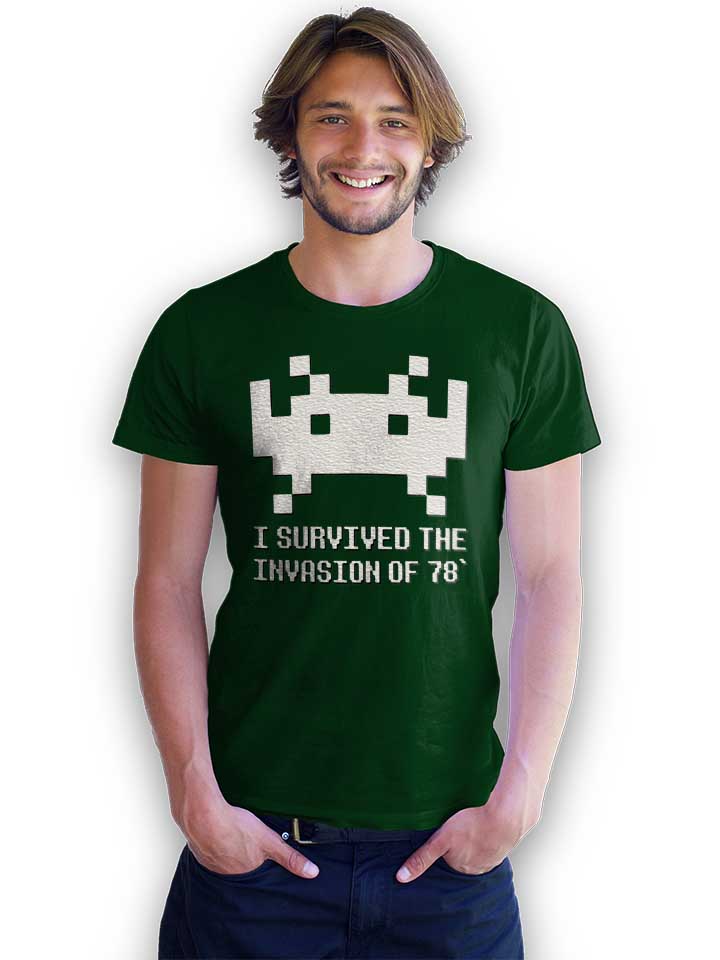 space-invader-78-t-shirt dunkelgruen 2