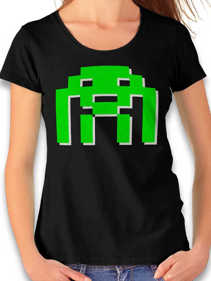 Space Invader Damen T-Shirt schwarz L