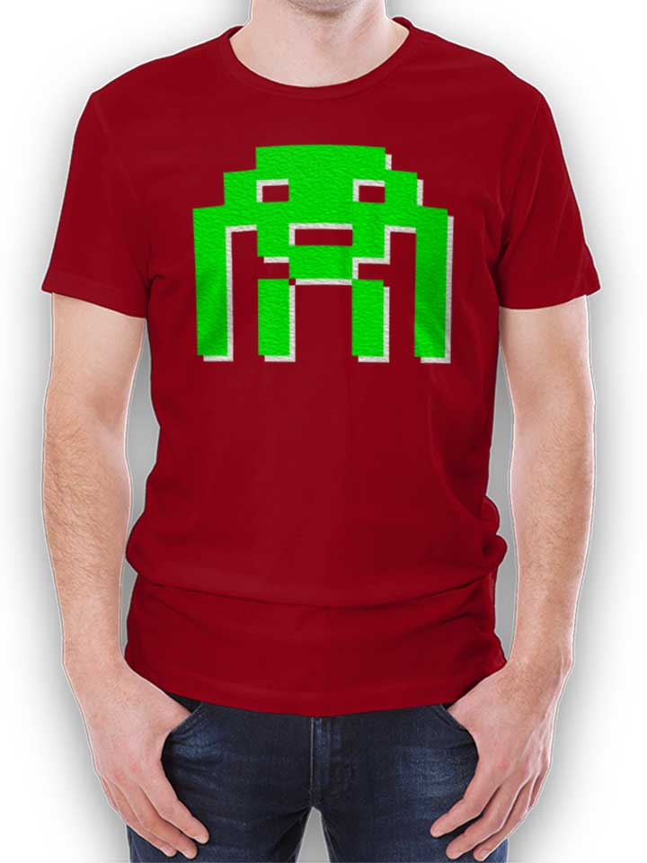 space-invader-t-shirt bordeaux 1