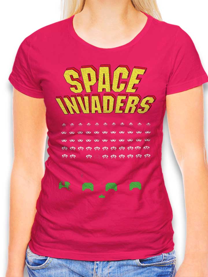 Space Invaders 1978 Damen T-Shirt fuchsia L