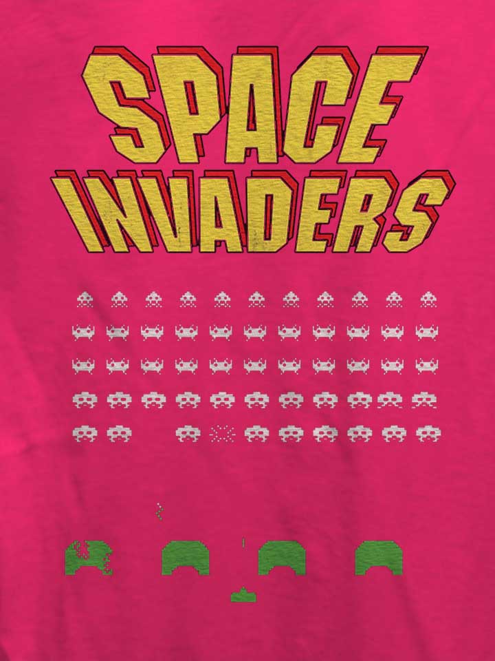 space-invaders-1978-damen-t-shirt fuchsia 4