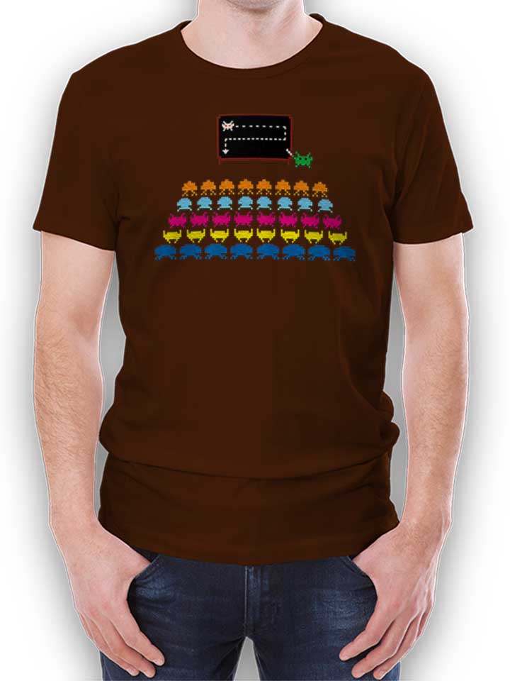 Space Invaders School T-Shirt braun L