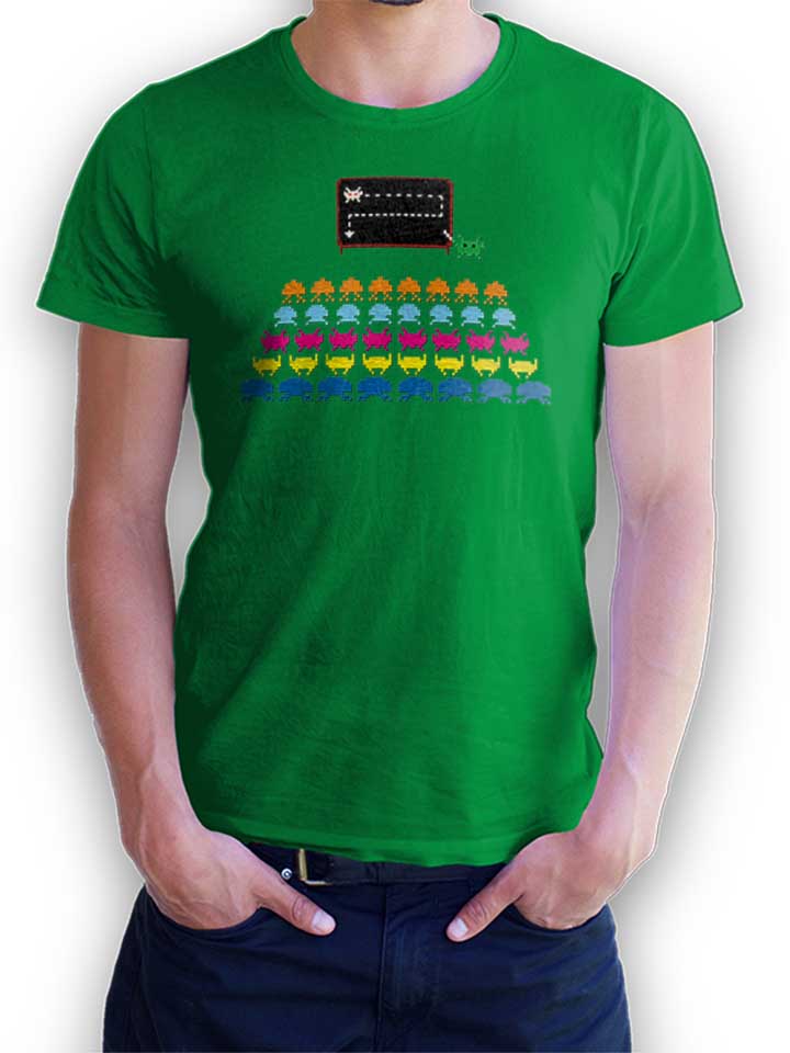 Space Invaders School T-Shirt green L