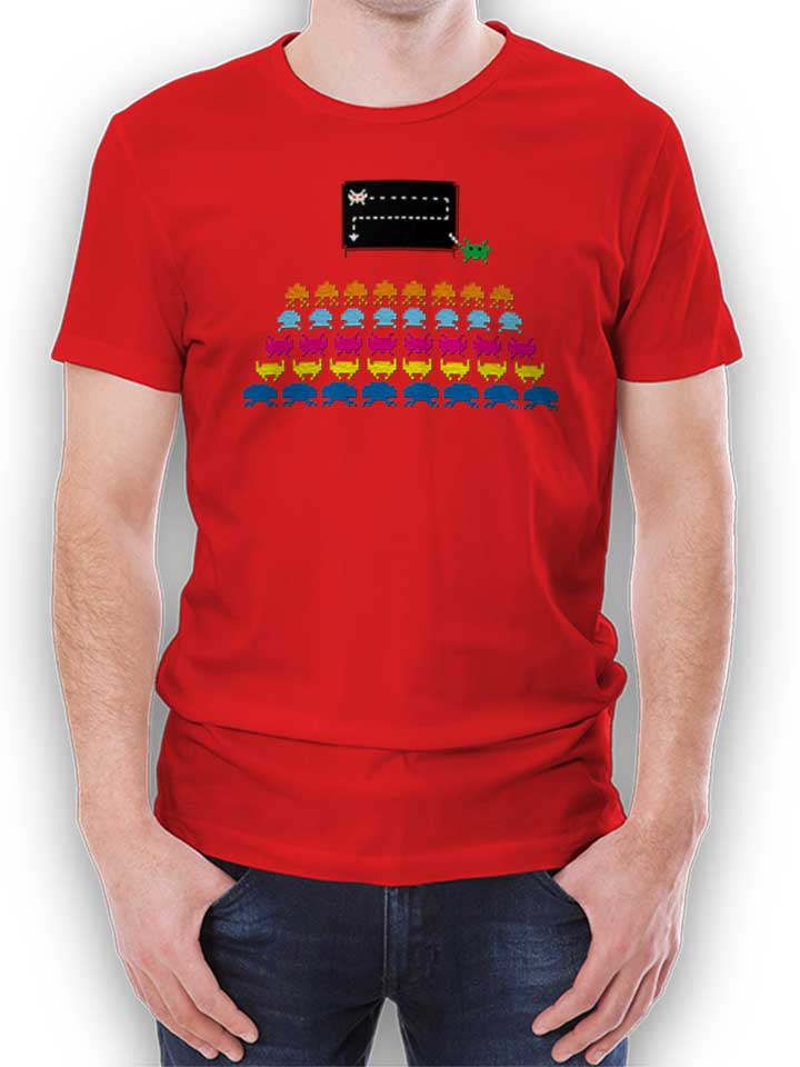 Space Invaders School T-Shirt rot L