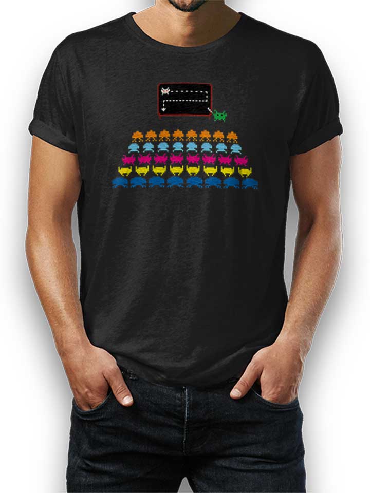 Space Invaders School T-Shirt nero L