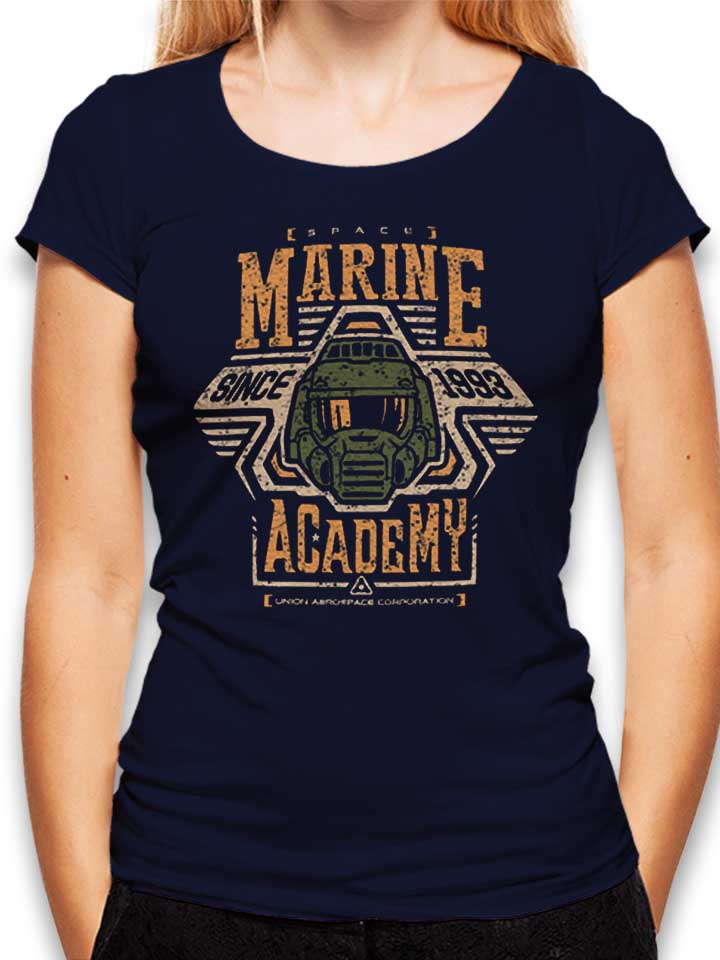 Space Marine Academy Damen T-Shirt dunkelblau L