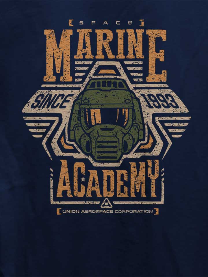 space-marine-academy-damen-t-shirt dunkelblau 4